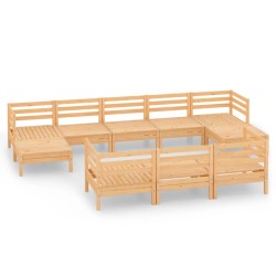vidaXL 10-tlg. Garten-Lounge-Set Massivholz Kiefer