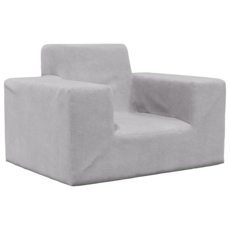 vidaXL Kindersofa Hellgrau Weich Plüsch