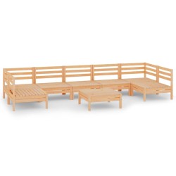 vidaXL 8-tlg. Garten-Lounge-Set Massivholz Kiefer