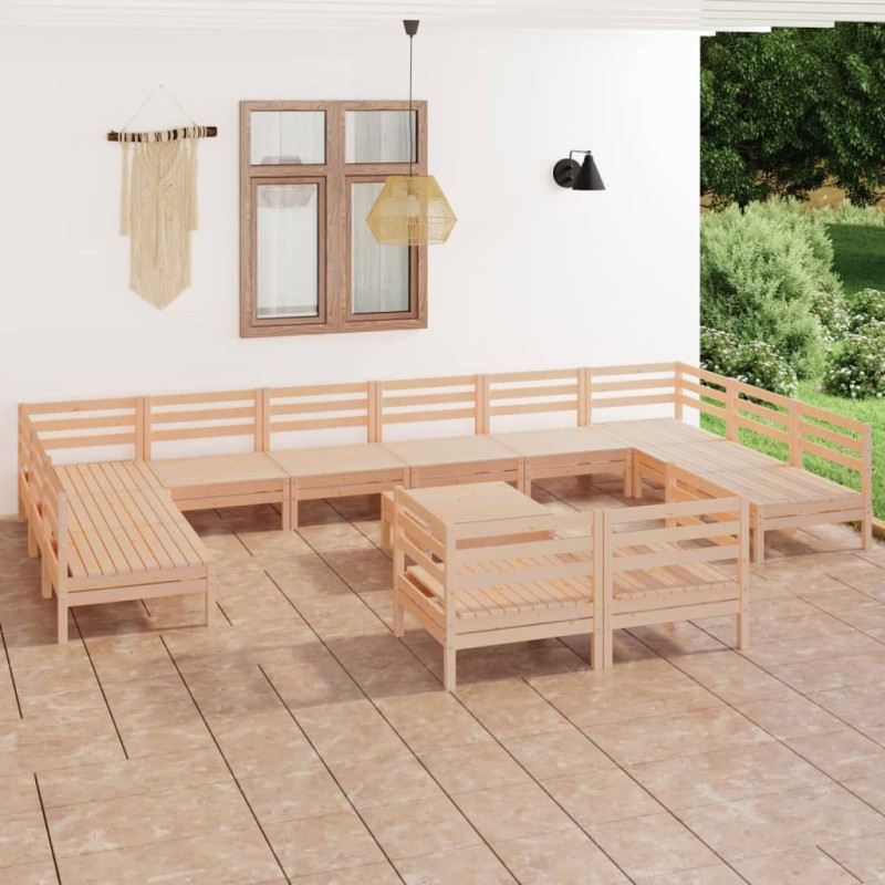 vidaXL 13-tlg. Garten-Lounge-Set Massivholz Kiefer vidaXL 13-tlg. Garten-Lounge-Set Massivholz Kiefer