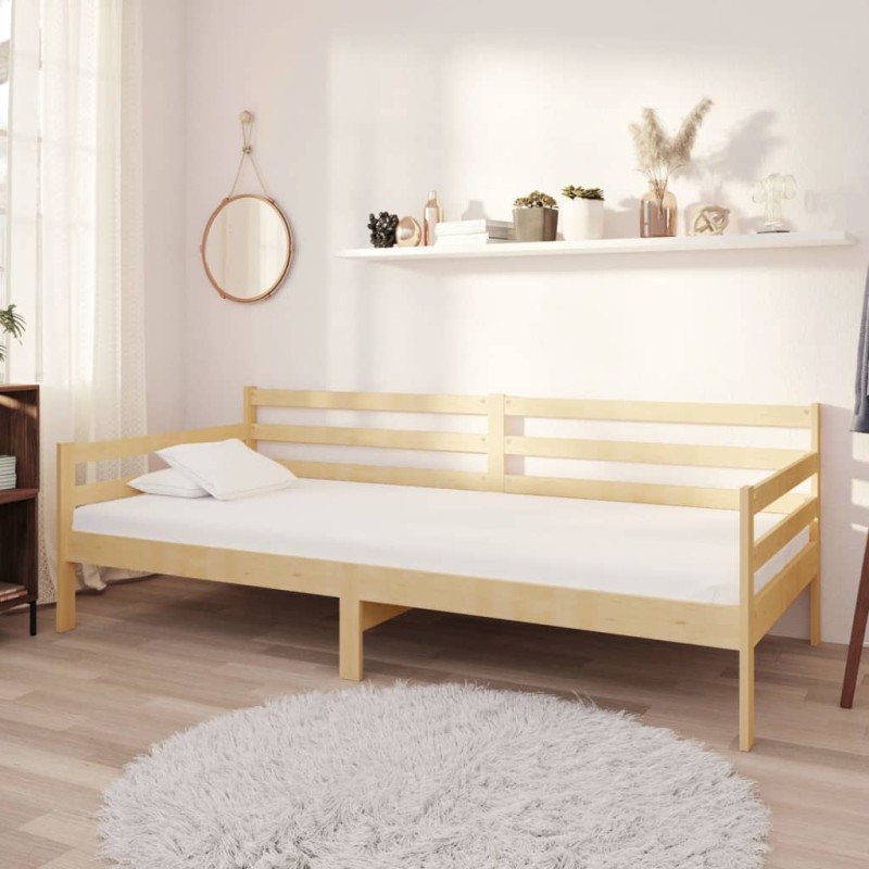 vidaXL Tagesbett mit Matratze 90x200 cm Kiefer Massivholz vidaXL Tagesbett mit Matratze 90x200 cm Kiefer Massivholz