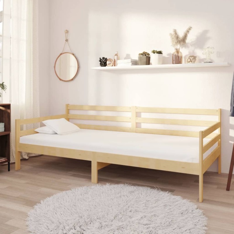 vidaXL Tagesbett mit Matratze 90x200 cm Kiefer Massivholz vidaXL Tagesbett mit Matratze 90x200 cm Kiefer Massivholz