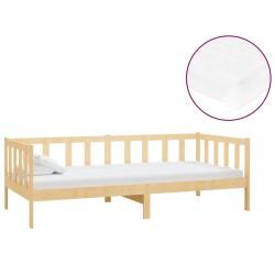 vidaXL Tagesbett mit Matratze 90x200 cm Kiefer Massivholz