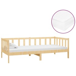vidaXL Tagesbett mit Matratze 90x200 cm Kiefer Massivholz