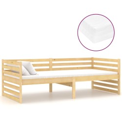 vidaXL Tagesbett mit Matratze 90x200 cm Kiefer Massivholz