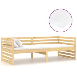 vidaXL Tagesbett mit Matratze 90x200 cm Kiefer Massivholz