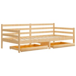 vidaXL Tagesbett mit Schubladen 90x200 cm Massivholz Kiefer