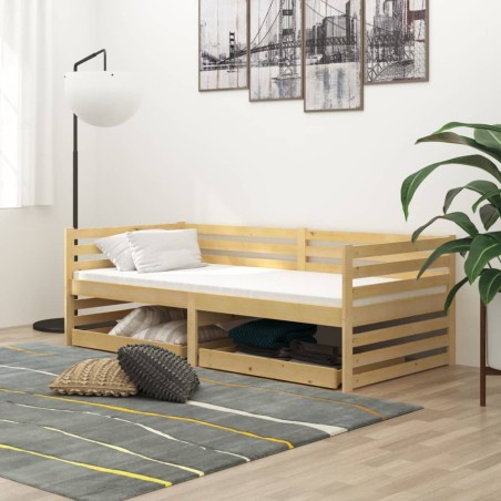 vidaXL Tagesbett mit Schubladen 90x200 cm Massivholz Kiefer