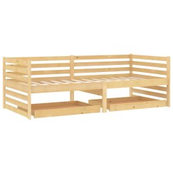 vidaXL Tagesbett mit Schubladen 90x200 cm Massivholz Kiefer