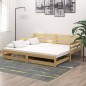 vidaXL Ausziehbares Tagesbett 2x(90x200) cm Massivholz Kiefer vidaXL Ausziehbares Tagesbett 2x(90x200) cm Massivholz Kiefer