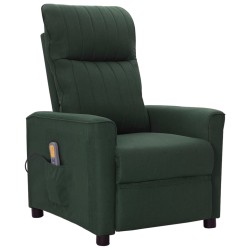 Massagesessel Dunkelgrün Stoff