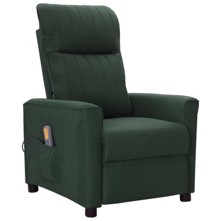 Massagesessel Dunkelgrün Stoff