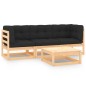 vidaXL 4-tlg. Garten-Lounge-Set mit Kissen Kiefer Massivholz vidaXL 4-tlg. Garten-Lounge-Set mit Kissen Kiefer Massivholz