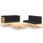 vidaXL 5-tlg. Garten-Lounge-Set mit Kissen Kiefer Massivholz vidaXL 5-tlg. Garten-Lounge-Set mit Kissen Kiefer Massivholz