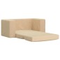 2-Sitzer Kindersofa mit Schlaffunktion Creme Weicher Plüsch 2-Sitzer Kindersofa mit Schlaffunktion Creme Weicher Plüsch
