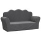 Kindersofa 2-Sitzer Anthrazit Weich Plüsch Kindersofa 2-Sitzer Anthrazit Weich Plüsch