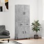 Highboard Betongrau 69,5x34x180 cm Holzwerkstoff Highboard Betongrau 69,5x34x180 cm Holzwerkstoff