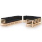 vidaXL 9-tlg. Garten-Lounge-Set mit Kissen Kiefer Massivholz vidaXL 9-tlg. Garten-Lounge-Set mit Kissen Kiefer Massivholz