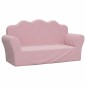 Kindersofa 2-Sitzer Rosa Weich Plüsch Kindersofa 2-Sitzer Rosa Weich Plüsch