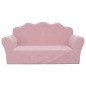 Kindersofa 2-Sitzer Rosa Weich Plüsch Kindersofa 2-Sitzer Rosa Weich Plüsch