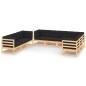 vidaXL 9-tlg. Garten-Lounge-Set mit Kissen Massivholz Kiefer vidaXL 9-tlg. Garten-Lounge-Set mit Kissen Massivholz Kiefer