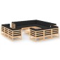 vidaXL 14-tlg. Garten-Lounge-Set mit Kissen Massivholz Kiefer vidaXL 14-tlg. Garten-Lounge-Set mit Kissen Massivholz Kiefer
