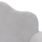 2-Sitzer Schlafsofa für Kinder Hellgrau Weicher Plüsch 2-Sitzer Schlafsofa für Kinder Hellgrau Weicher Plüsch