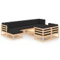 vidaXL 10-tlg. Garten-Lounge-Set mit Kissen Massivholz Kiefer vidaXL 10-tlg. Garten-Lounge-Set mit Kissen Massivholz Kiefer