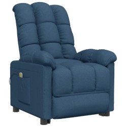 Massagesessel Blau Stoff