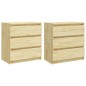 vidaXL Nachttische 2 Stk. 60x36x64 cm Massivholz Kiefer vidaXL Nachttische 2 Stk. 60x36x64 cm Massivholz Kiefer