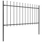 vidaXL Gartenzaun mit Speerspitzen Stahl 1,7 x 1 m Schwarz vidaXL Gartenzaun mit Speerspitzen Stahl 1,7 x 1 m Schwarz