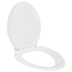 vidaXL Toilettensitz mit Absenkautomatik und Quick-Release-Design Weiß