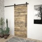vidaXL Schiebetürbeschlag-Set 200 cm Stahl Schwarz vidaXL Schiebetürbeschlag-Set 200 cm Stahl Schwarz