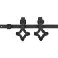 vidaXL Schiebetürbeschlag-Set SKIEN 200 cm Stahl Schwarz vidaXL Schiebetürbeschlag-Set SKIEN 200 cm Stahl Schwarz