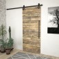 vidaXL Schiebetürbeschlag-Set SKIEN 200 cm Stahl Schwarz vidaXL Schiebetürbeschlag-Set SKIEN 200 cm Stahl Schwarz
