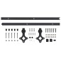 vidaXL Schiebetürbeschlag-Set SKIEN 200 cm Stahl Schwarz vidaXL Schiebetürbeschlag-Set SKIEN 200 cm Stahl Schwarz