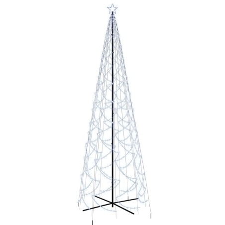 LED-Weihnachtsbaum Kegelform Kaltweiß 1400 LEDs 160x500 cm