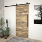 vidaXL Schiebetürbeschlag-Set SKIEN 200 cm Stahl Schwarz vidaXL Schiebetürbeschlag-Set SKIEN 200 cm Stahl Schwarz