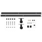 vidaXL Schiebetürbeschlag-Set SKIEN 200 cm Stahl Schwarz vidaXL Schiebetürbeschlag-Set SKIEN 200 cm Stahl Schwarz