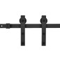 vidaXL Schiebetürbeschlag-Set 183 cm Stahl Schwarz vidaXL Schiebetürbeschlag-Set 183 cm Stahl Schwarz
