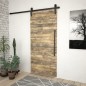 vidaXL Schiebetürbeschlag-Set 200 cm Stahl Schwarz vidaXL Schiebetürbeschlag-Set 200 cm Stahl Schwarz