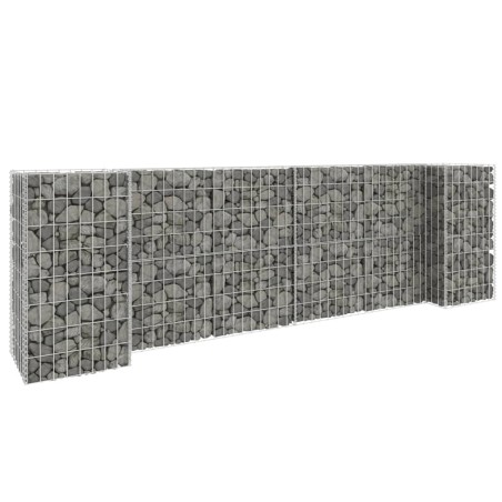 vidaXL H-förmiger Gabionen-Pflanzkorb Stahldraht 260x40x80 cm  