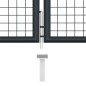 vidaXL Mesh-Gartentor Verzinkter Stahl 400 x 125 cm Grau vidaXL Mesh-Gartentor Verzinkter Stahl 400 x 125 cm Grau