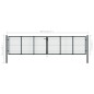 vidaXL Mesh-Gartentor Verzinkter Stahl 400 x 125 cm Grau vidaXL Mesh-Gartentor Verzinkter Stahl 400 x 125 cm Grau