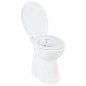 vidaXL Hohe Spülrandlose Toilette Soft-Close 7 cm Höher Keramik Weiß vidaXL Hohe Spülrandlose Toilette Soft-Close 7 cm Höher Keramik Weiß