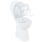 vidaXL Hohe Spülrandlose Toilette Soft-Close 7 cm Höher Keramik Weiß vidaXL Hohe Spülrandlose Toilette Soft-Close 7 cm Höher Keramik Weiß