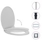 vidaXL Toilettensitz mit Absenkautomatik Quick-Release Hellgrau Oval vidaXL Toilettensitz mit Absenkautomatik Quick-Release Hellgrau Oval