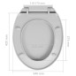 vidaXL Toilettensitz mit Absenkautomatik Quick-Release Hellgrau Oval vidaXL Toilettensitz mit Absenkautomatik Quick-Release Hellgrau Oval