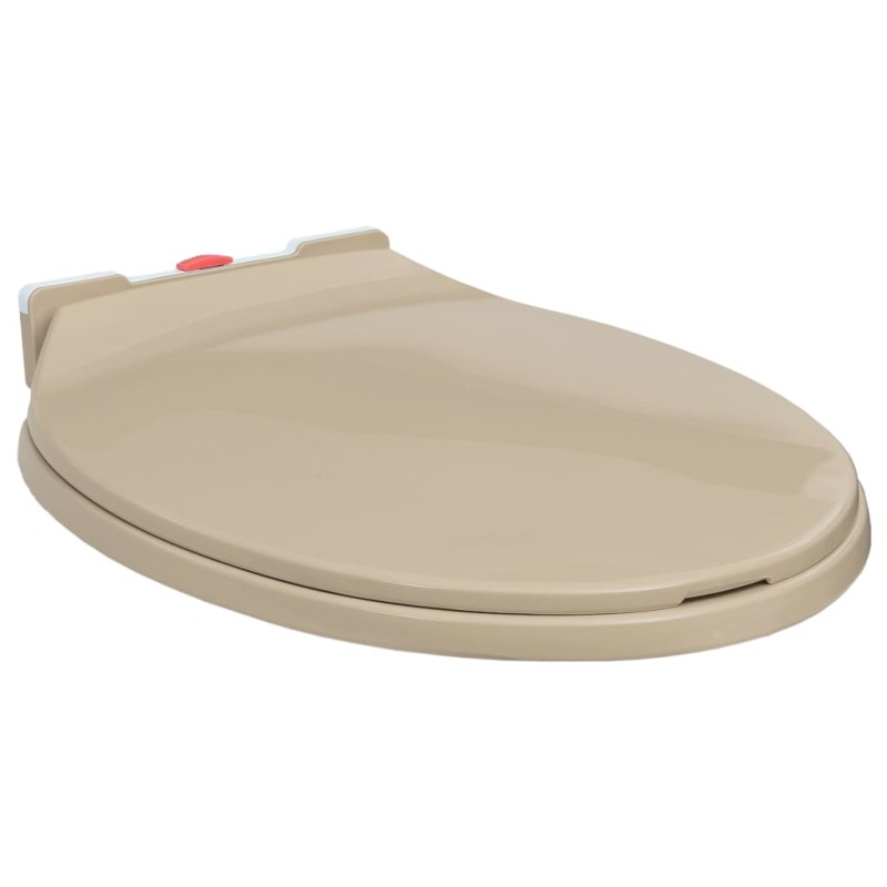 vidaXL Toilettensitz mit Absenkautomatik Quick-Release Beige Oval vidaXL Toilettensitz mit Absenkautomatik Quick-Release Beige Oval