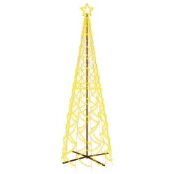 vidaXL LED-Weihnachtsbaum Kegelform Warmweiß 500 LEDs 100x300 cm